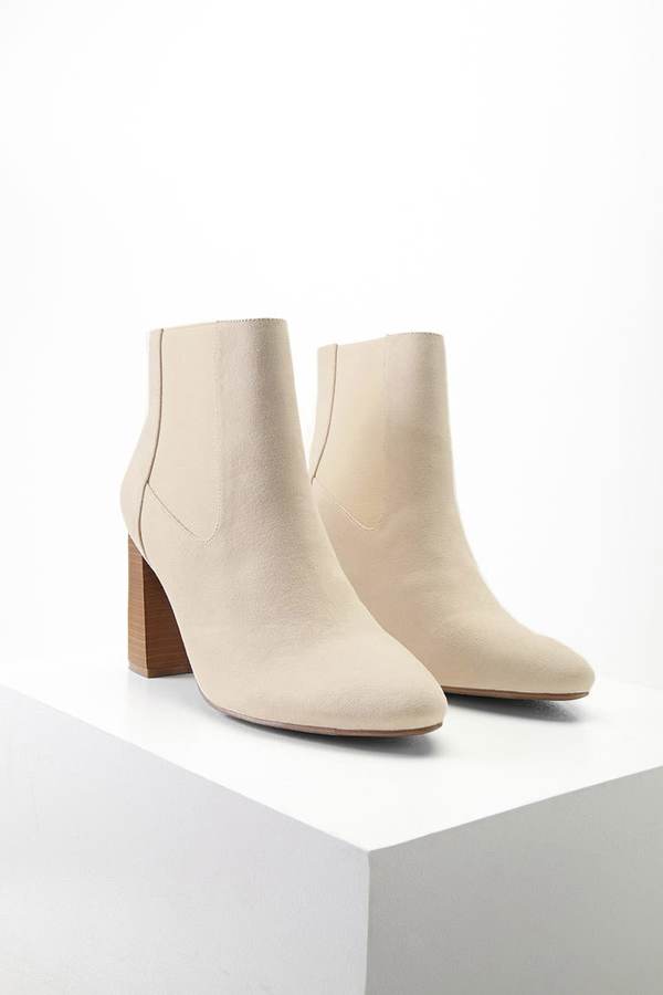 Faux Suede Chelsea Ankle Boots
