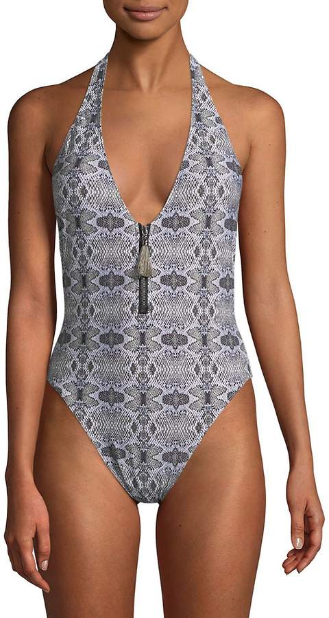Women's One-Piece Geometric-Print Swimsuit