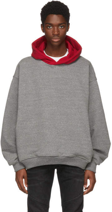 Grey and Red Everyday Hoodie