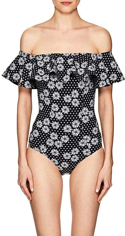 Women's Mira Polka Dot & Daisy-Print One-Piece Swimsuit
