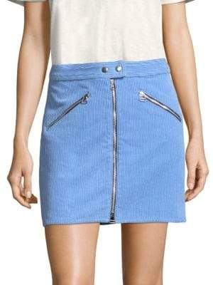 Corduroy Zip Skirt