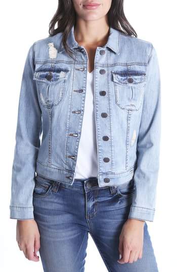 Amelia Distressed Denim Jacket