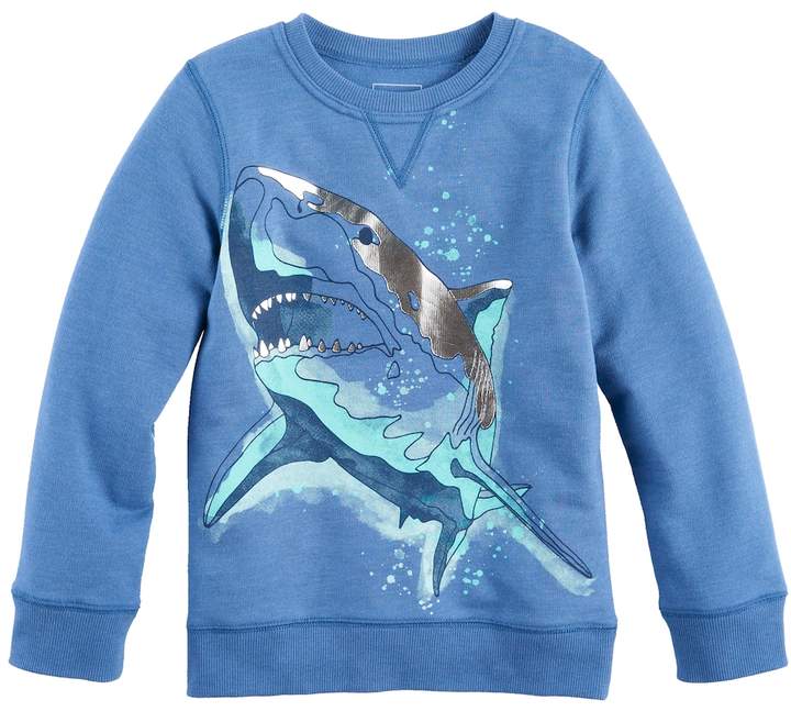 Sonoma Goods For Life Boys 4-7x SONOMA Goods for Life Foiled Shark Pullover Sweatshirt