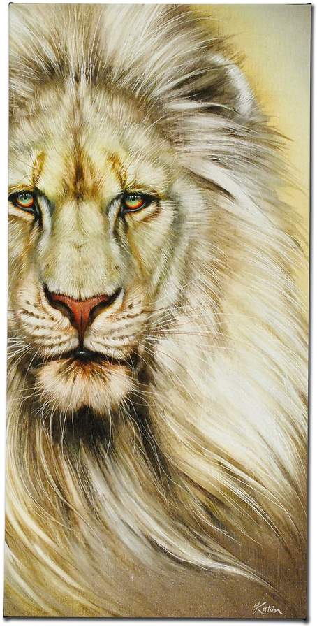 White Lion Limited Edition Canvas Wall Art by Martin Katon