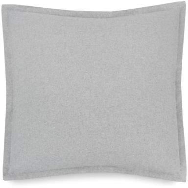 Dakota Plaid Cotton Flannel European Pillow Sham in Grey