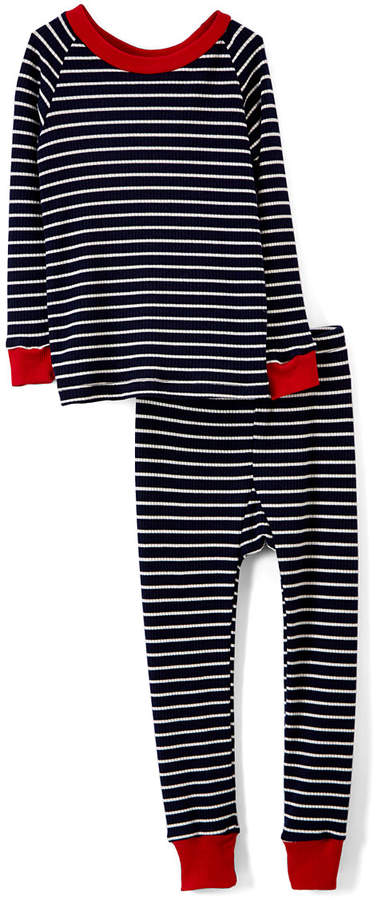 Navy & Red Stripe Pajama Set - Toddler & Boys