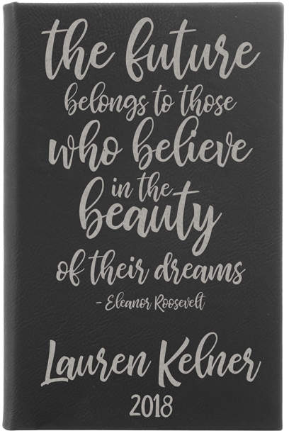 Black & Silver 'The Future Belongs to Those' Personalized Journal