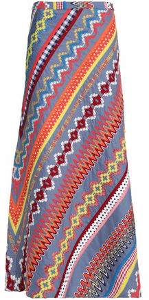 Embroidered Cotton Maxi Skirt