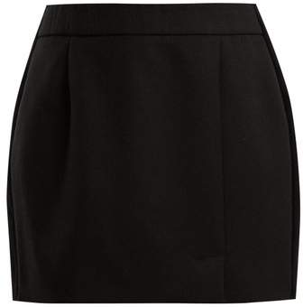 Alexa side-striped wool-blend mini skirt