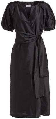 wrap dress badger wolf midi papageno silk shopstyle