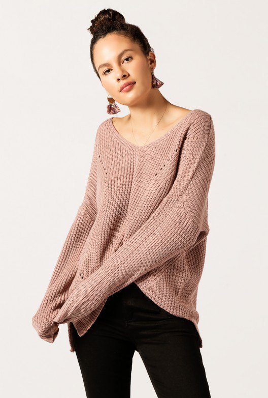 V Neck Oversized Sweater