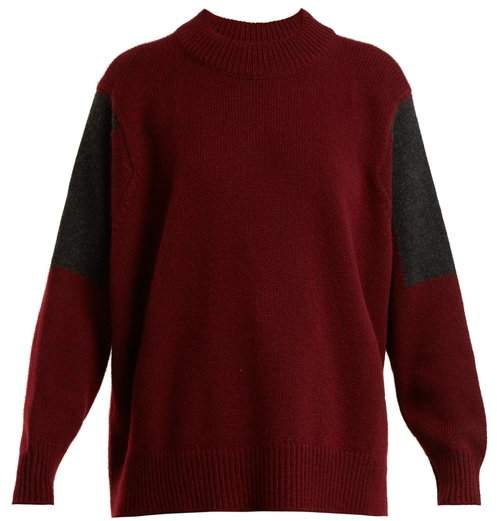CONNOLLY Contrast-panel cashmere sweater