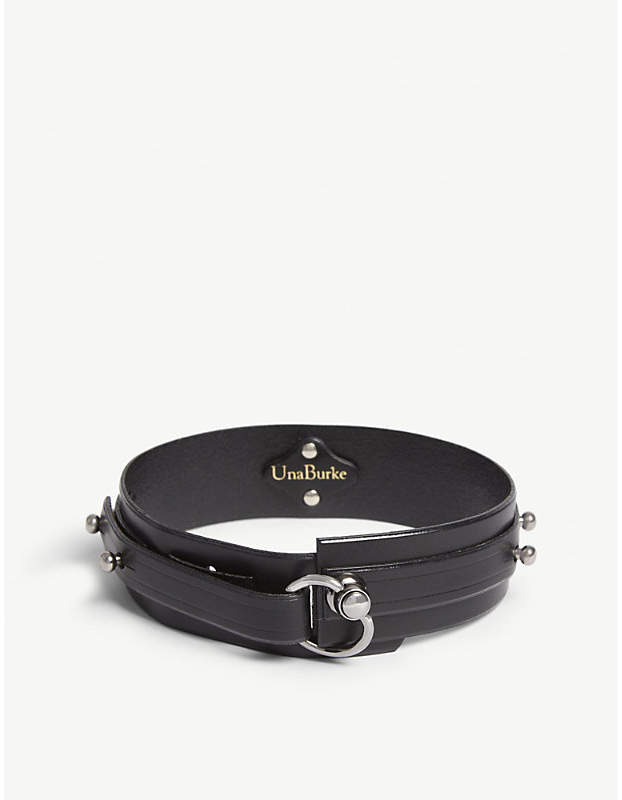 UNA BURKE Swivel leather choker