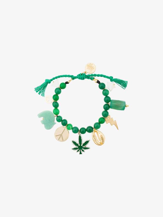 Green Multi Charm Bracelet