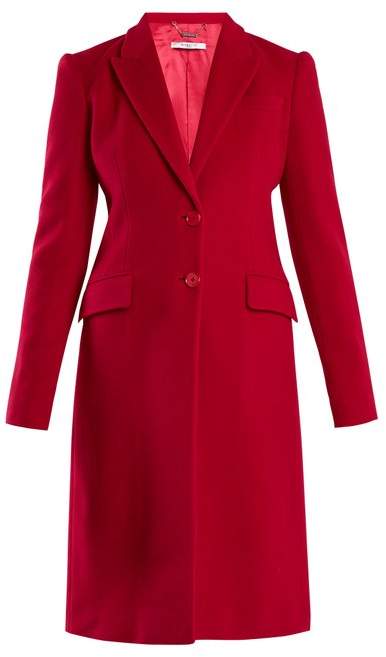 Single-breasted wool-blend coat