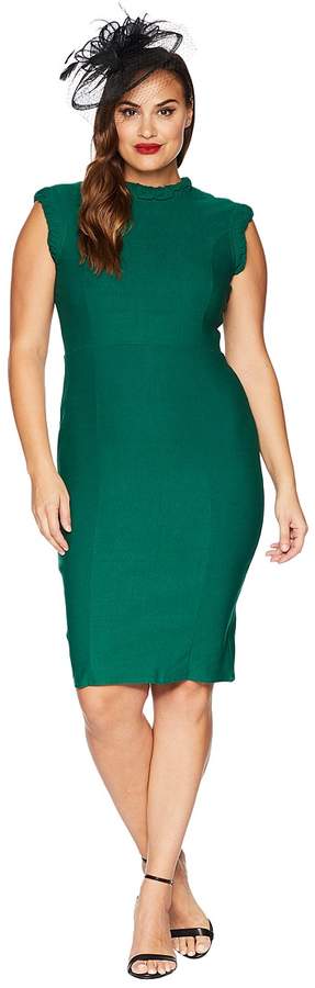 Plus Size High Collar Laverne Wiggle Dress Women's Dress