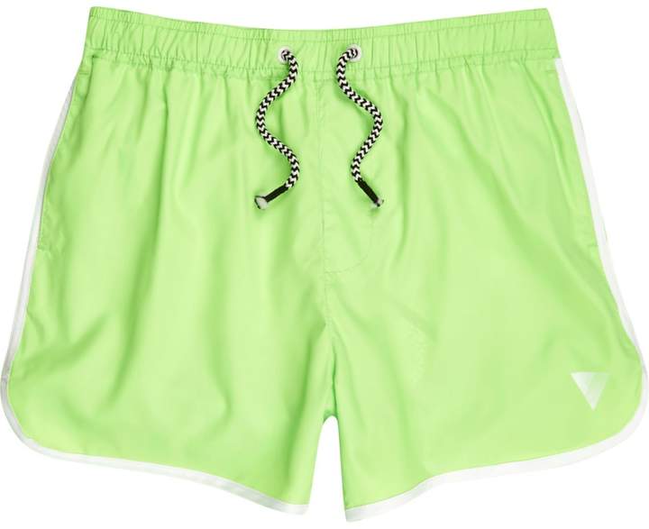 Boys fluro Green green runner swim shorts