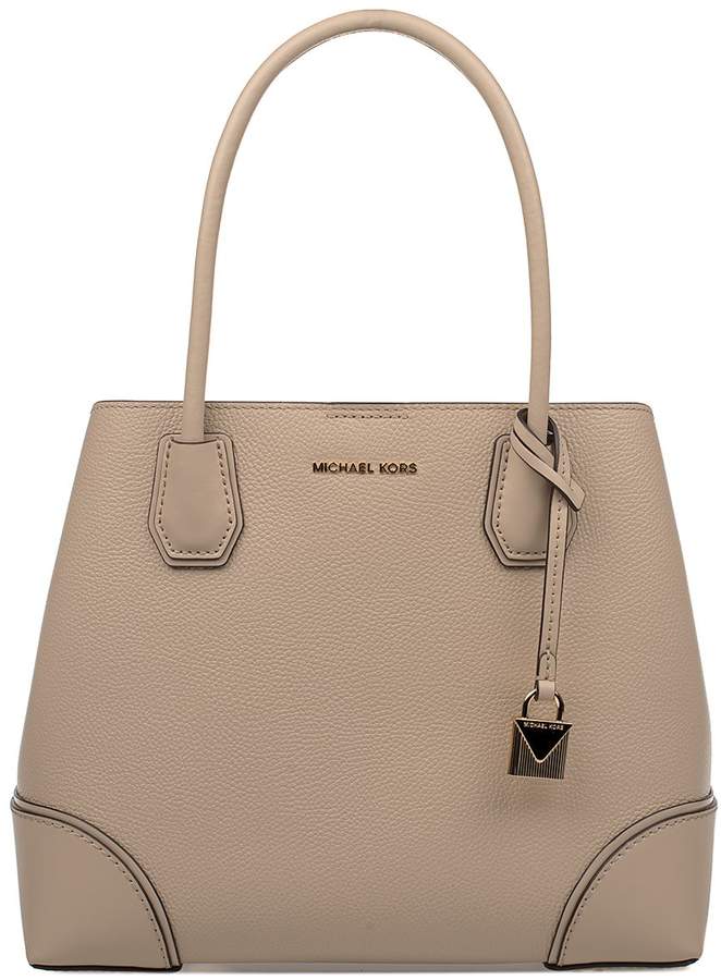 Michael Kors Oat Annie Hammered Leather Top Handle Bag - NATURAL - STYLE