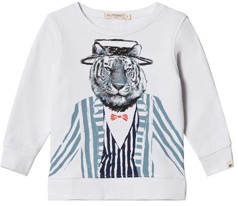 Billybandit White Tiger Print Sweatshirt