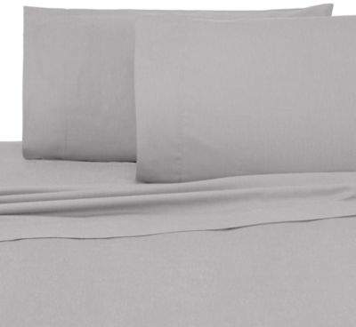 Relaxed Classic Chambray Queen Sheet Set in Light Grey