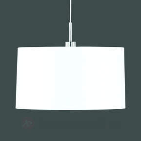 Hängeleuchte Loop mit weißem Chintz-Schirm