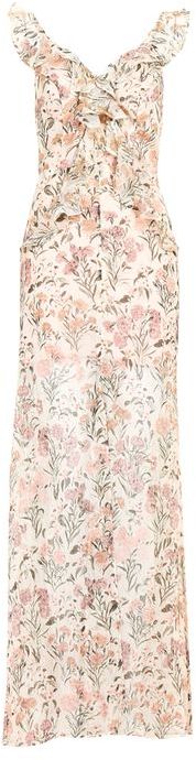 Floral ruffle maxi dress