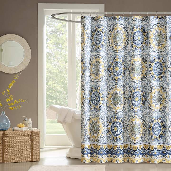 Madison Park Moraga Fabric Shower Curtain