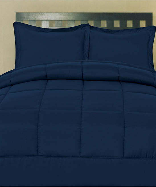 Navy Hypoallergenic Down-Alternative Comforter