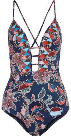 Jets Australia By Jessika Allen Cutout Printed Swimsuit
