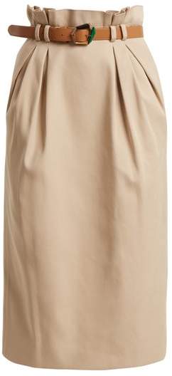 GABRIELA HEARST Jordon paperbag-waist cotton skirt