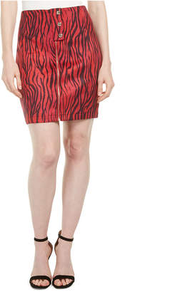 GUESS Rayanna High-Waist Zebra-Print Miniskirt