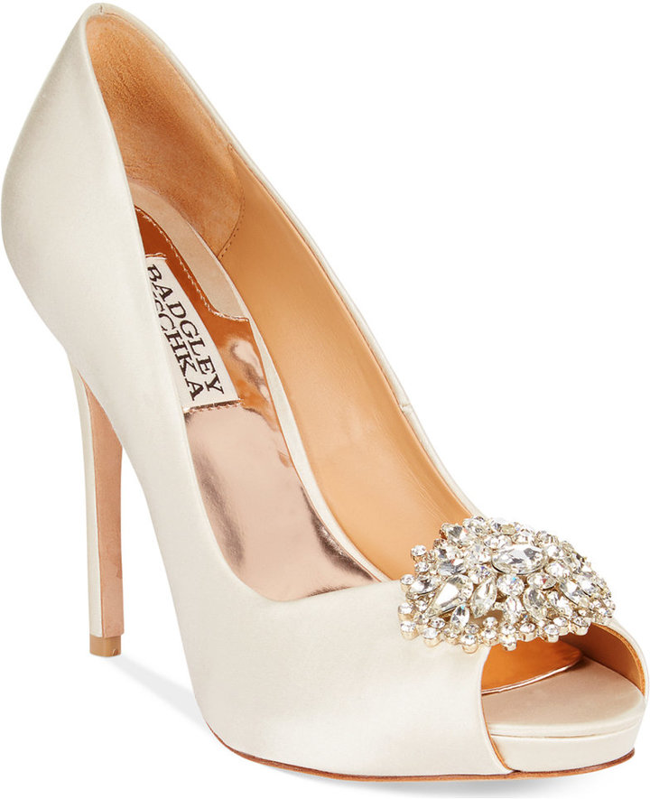 Badgley Mischka Jeannie PeepToe Pumps ShopStyle Shoes Badgley Mischka Jeannie PeepToe Pumps ShopStyle Shoes