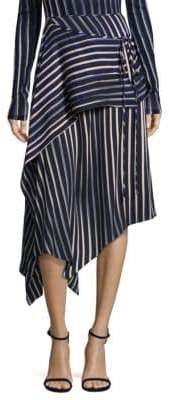 Silk Blend Asymmetric Skirt