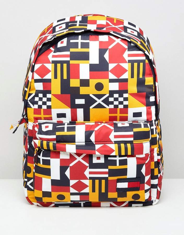 – Bunter Rucksack aus Nylon mit Semaphore-Flagge