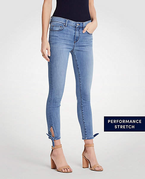 Curvy Ankle Tie All Day Skinny Crop Jeans