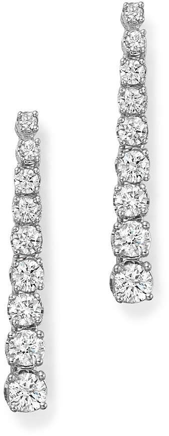 Diamond Linear Drop Earrings in 14K White Gold, 1.0 ct. t.w. - 100% Exclusive