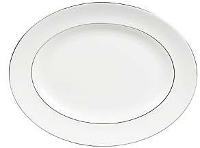 Blanc Sur Blanc Oval Platter, 14