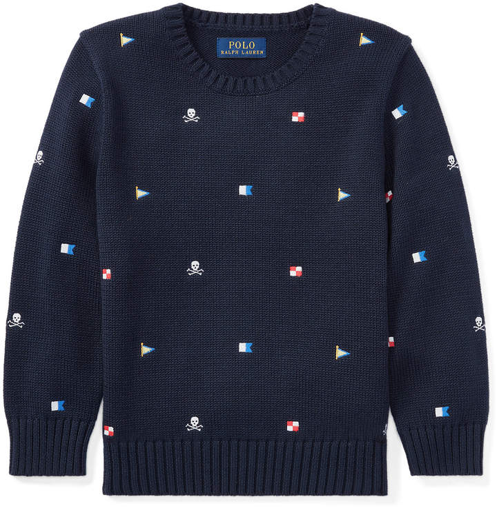 Embroidered Cotton Sweater
