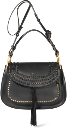 Chloé Hudson Medium Whipstitched Leather Shoulder Bag