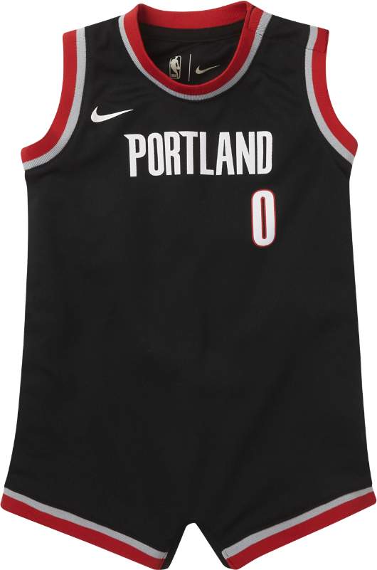 Portland Trail Blazers Replica Infant/Toddler Boys' NBA Bodysuit Size 24M (Red)