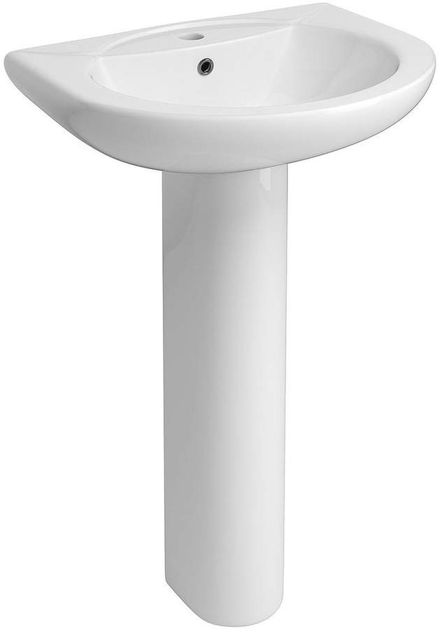 Liberty 570 Mm 1 Tap Hole Basin And Pedestal