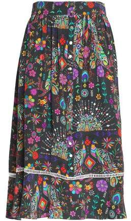 Printed Silk Crepe De Chine Skirt