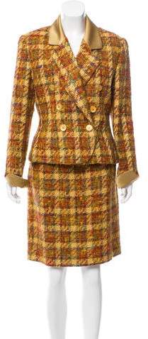Wool Tweed Skirt Suit