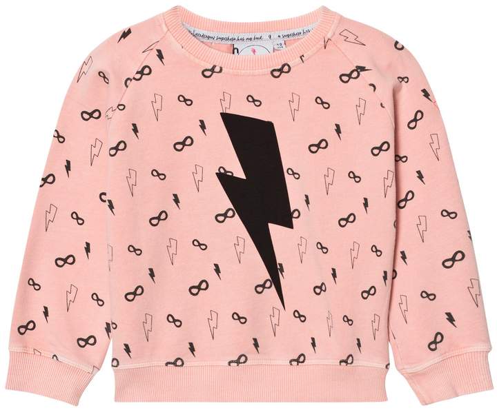 Scamp & Dude Coral Lightning Print Sweatshirt
