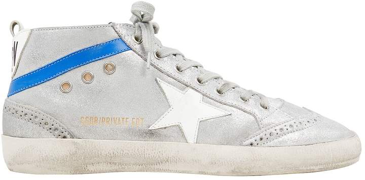 Mid Star Shearling Suede Silver Sneakers