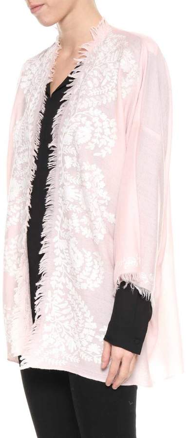 Pink Embroidered Cardigan From