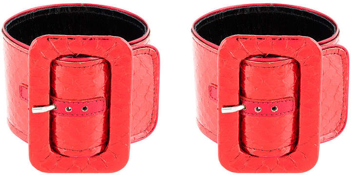 Stiefeletten mit Schlangenleder-Prägung