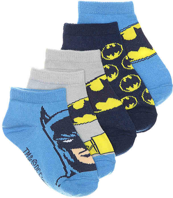 Warner Bros Batman Toddler No Show Socks - 5 Pack - Boy's