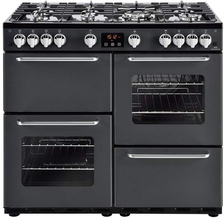 NW 100G 100cm Gas Range Cooker With Connection - Charcoal