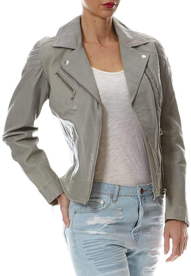 Chyston Cuir Alexine - Lederjacke - hellgrau